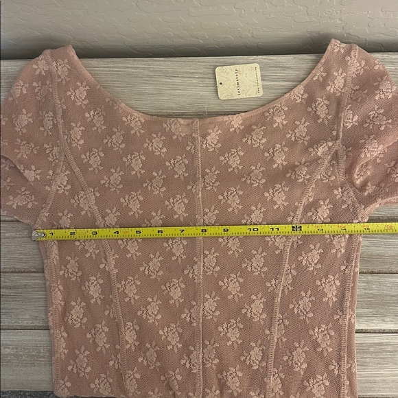 Free People Boho NWT Dial For Drama Dusty Rose Lace Midi Slip Dress | Size Med - Picture 12 of 12